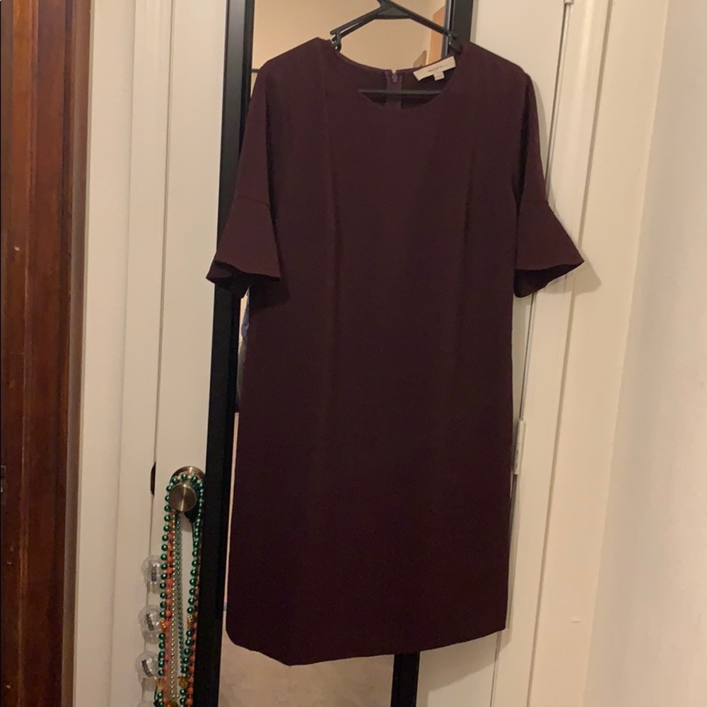 LOFT Textured Bell Sleeve Dress